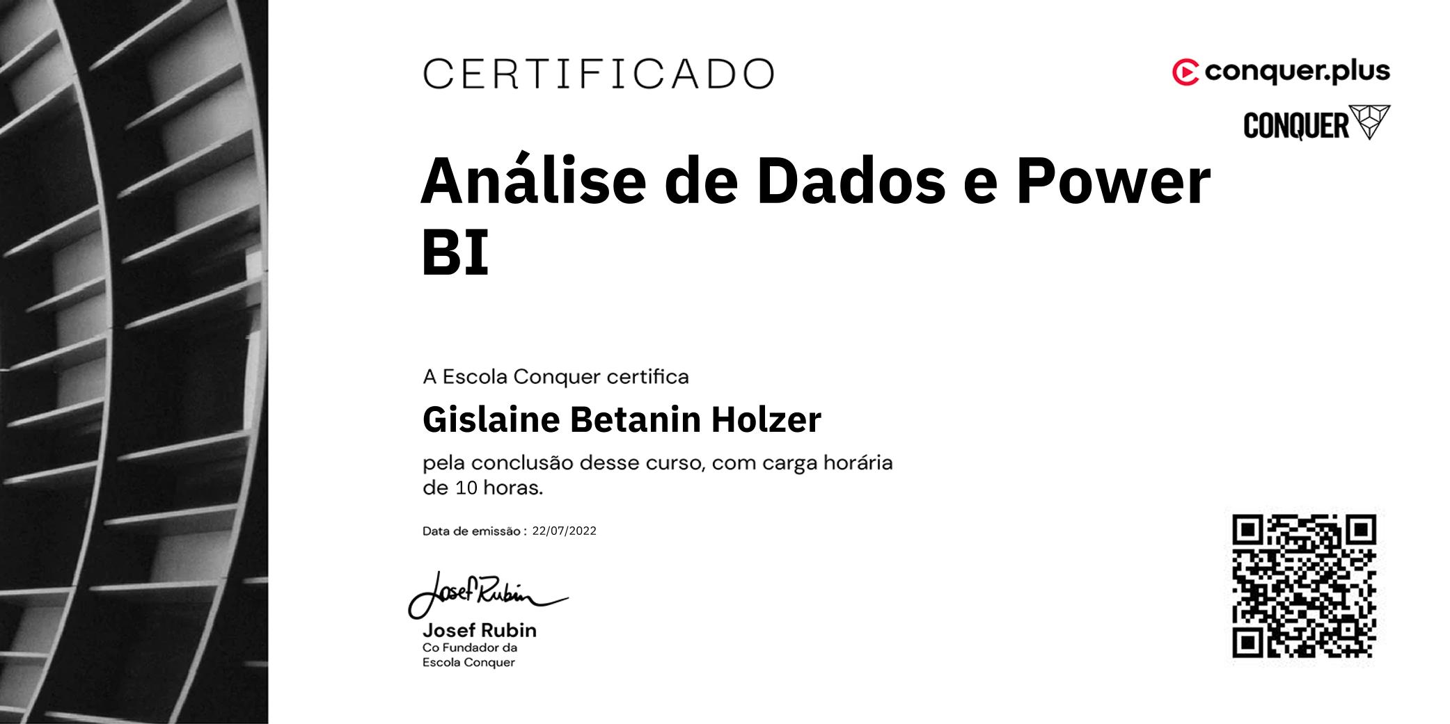 Certificado de Análise de Dados e Power BI